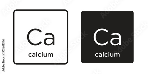Calcium icon vector on trendy design. Outline vector stock illustration.