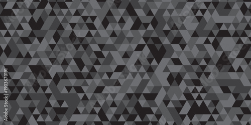 abstract geometric black and gray low polygon triangle vector paper wallpaper origami background. gradient grid creative digital business triangular low textile design.