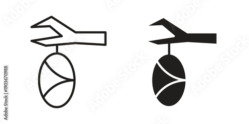 Cocoon icon vector on trendy design. Outline vector stock illustration.