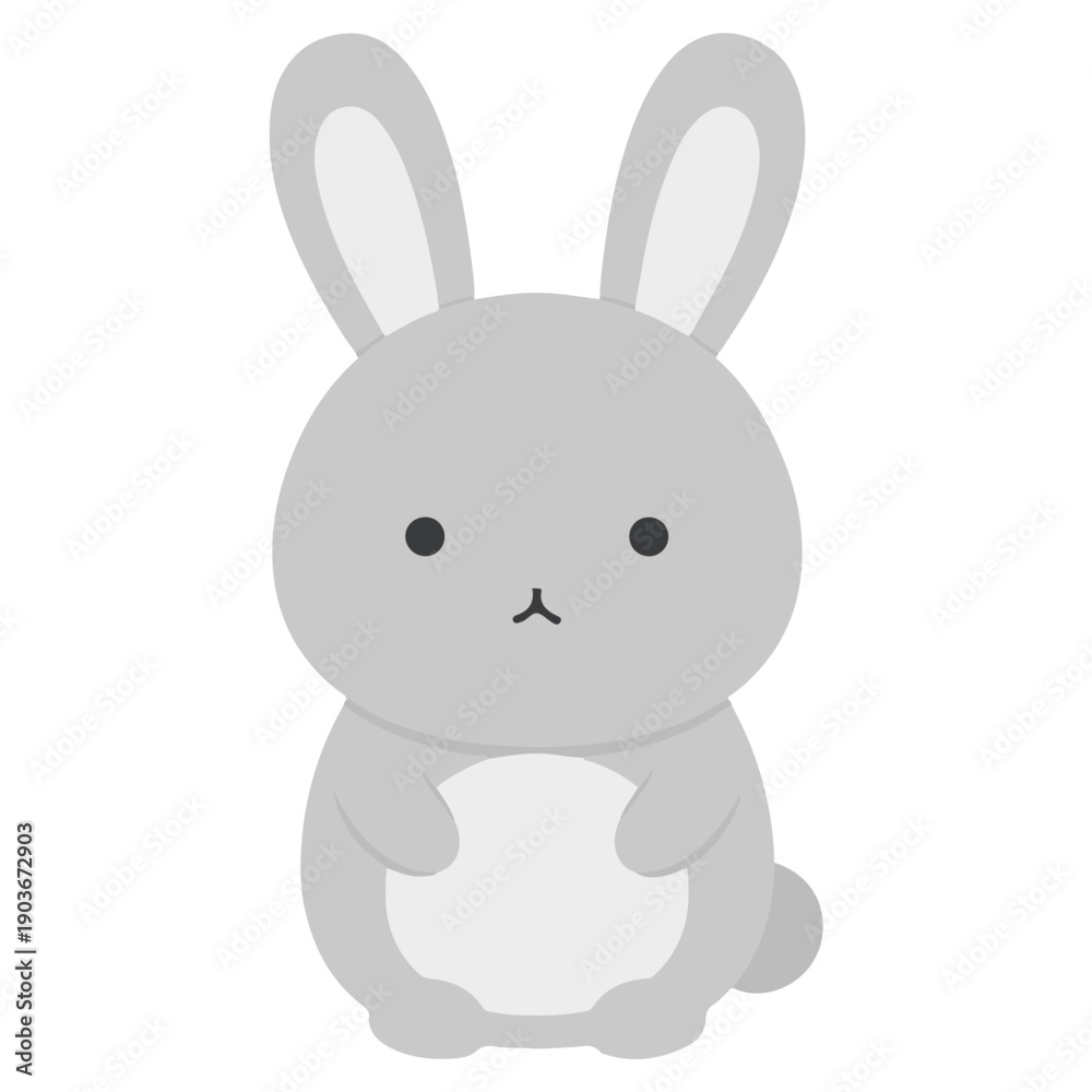 Obraz premium Cute Bunny Rabbit Vector Illustration Isolated. Jumping Bunny Rabbit Vector Dynamic Animal Illustration. Bunny Logo Cute Rabbit Mascot Design , Animal Symbol Adorable Bunny Cartoon Vector 
