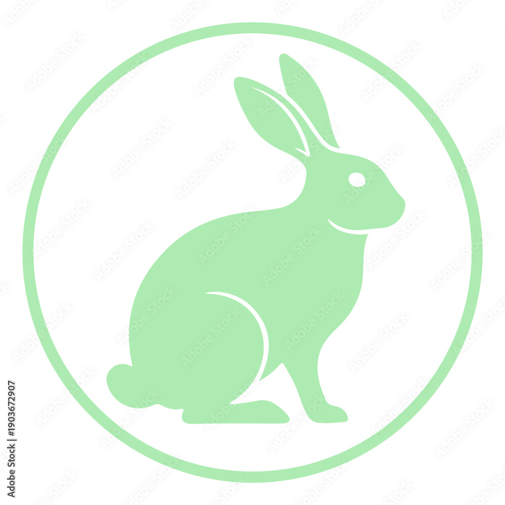 Fototapeta premium Cute Bunny Rabbit Vector Illustration Isolated. Jumping Bunny Rabbit Vector Dynamic Animal Illustration. Bunny Logo Cute Rabbit Mascot Design , Animal Symbol Adorable Bunny Cartoon Vector 