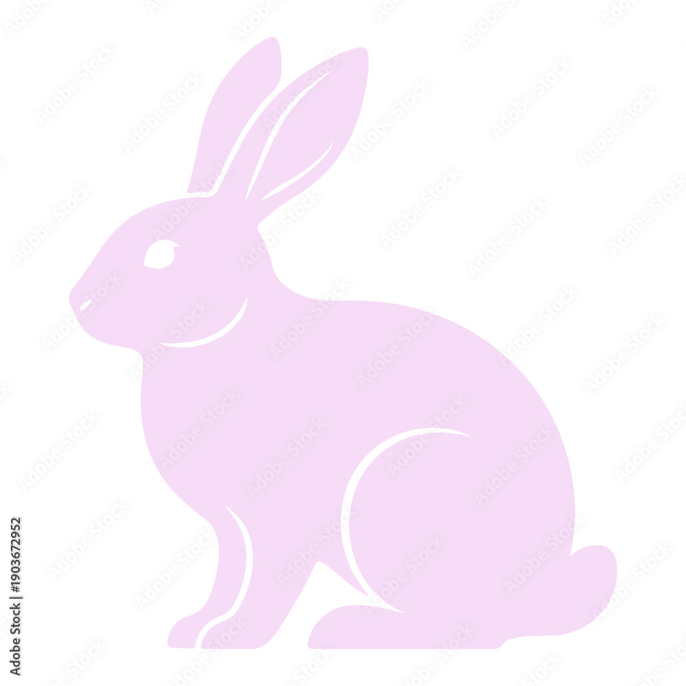 Obraz premium Cute Bunny Rabbit Vector Illustration Isolated. Jumping Bunny Rabbit Vector Dynamic Animal Illustration. Bunny Logo Cute Rabbit Mascot Design , Animal Symbol Adorable Bunny Cartoon Vector 
