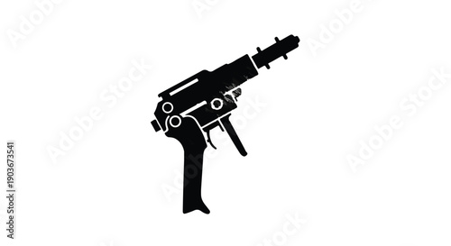 Pistol icon represents a stylized firearm design for tactical game assets.