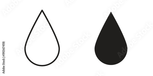 Drop icon vector on trendy design. Outline vector stock illustration.