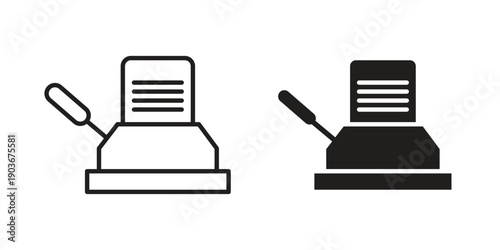 Floor sanding machine icon vector on trendy design. Outline vector stock illustration.