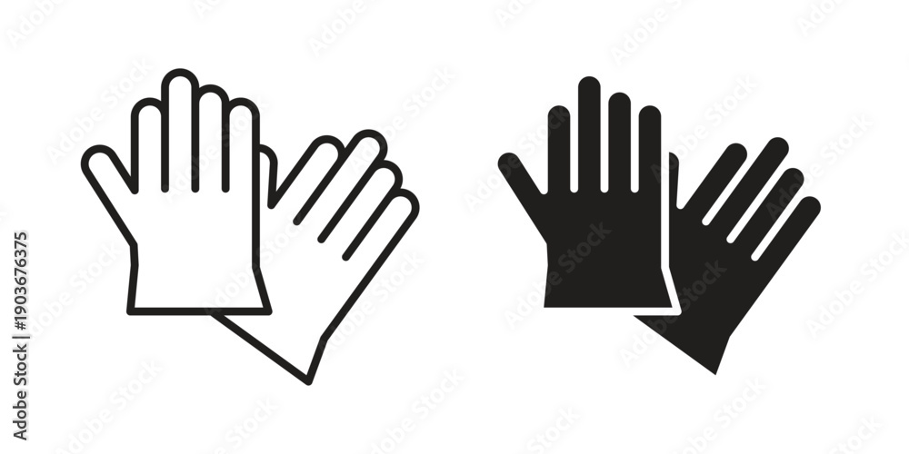 Fototapeta premium Gloves icon vector on trendy design. Outline vector stock illustration.