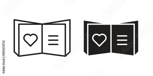 Guests book icon vector on trendy design. Outline vector stock illustration.