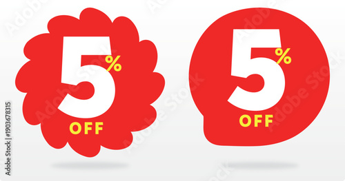 5%  business, discount, price, value, ads, sales, store, retail, off, special, offer, sticker, tag, offer. Poster, percent, commerce, set, icon, vector