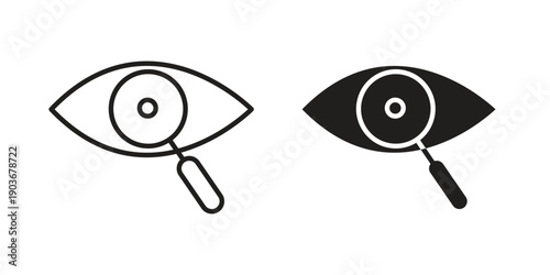 Investigation icon vector on trendy design. Outline vector stock illustration.