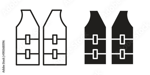 Lifejacket icon vector on trendy design. Outline vector stock illustration.