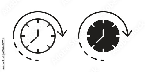 Long term icon vector on trendy design. Outline vector stock illustration.