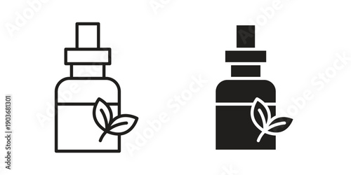 Massage oil icon vector on trendy design. Outline vector stock illustration.