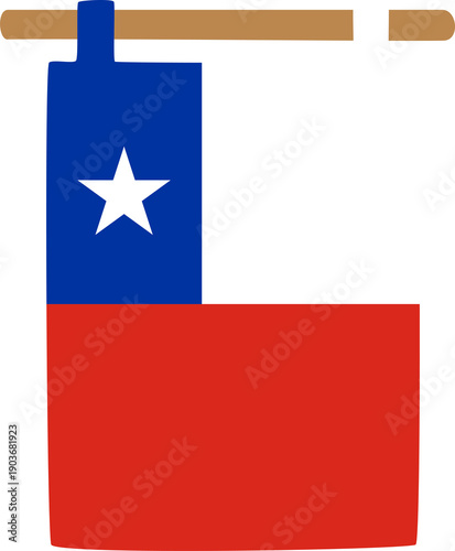 Tableau sur toile chile flag