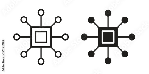Multi channel icon vector on trendy design. Outline vector stock illustration.