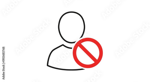 No person allowed sign for restricted access or exclusion