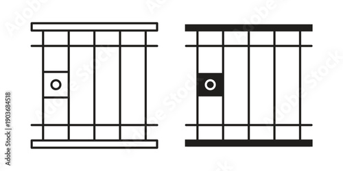 Prison icon vector on trendy design. Outline vector stock illustration.