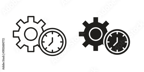 Productivity icon vector on trendy design. Outline vector stock illustration.
