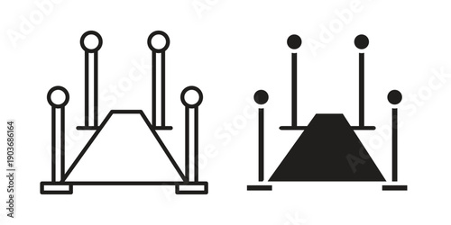Red carpet icon vector on trendy design. Outline vector stock illustration.