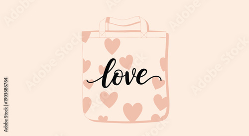 Colorful floral tote bag with the word love written on it

