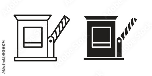 Road toll icon vector on trendy design. Outline vector stock illustration.