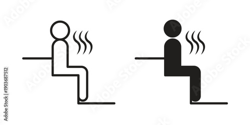 Sauna icon vector on trendy design. Outline vector stock illustration.