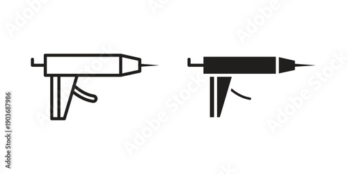Sealants gun icon vector on trendy design. Outline vector stock illustration.