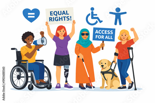 Diverse group advocates for equal rights and access for all people