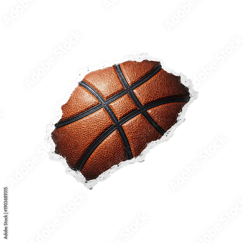 Basketball Torn Through Surface
