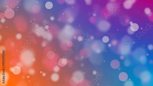Colorful bokeh background with gradient and white circles colorful background blurry