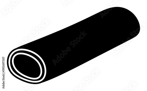 Cannelloni Silhouette - Minimalist Vector Illustration