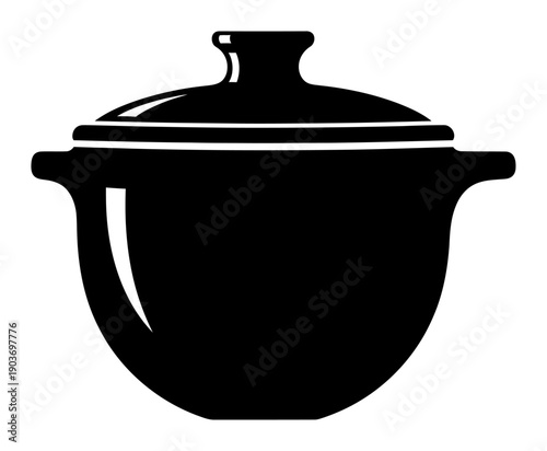 Crucible Silhouette - Minimalist Vector Illustration