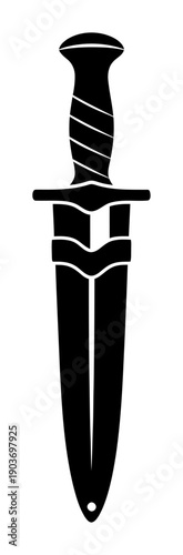 Dagger Sheath Silhouette - Minimalist Vector