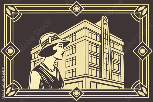 Art deco border. Modern geometric line frame. Vintage 1920s style line gold ornaments. Retro decorative 1930s dividers, frames, labels, borders. Luxury classic elegance vector set