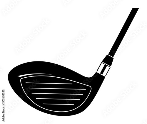Golf Driver Silhouette - Minimalist Vector