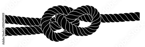 Bowline Knot - Silhouette Vector Illustration