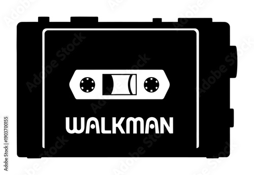Walkman Silhouette - Minimalist Vector Illustration