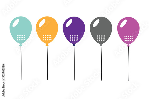 Birthday Balloons Clipart for Party Decoration Design