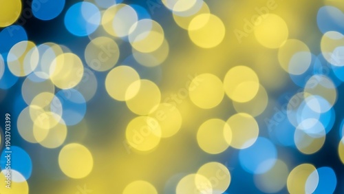 Yellow and blue bokeh lights background texture yellow lights blue lights blurry