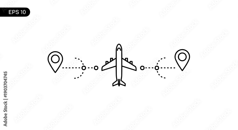 Fototapeta premium Airplane icon vector illustration 