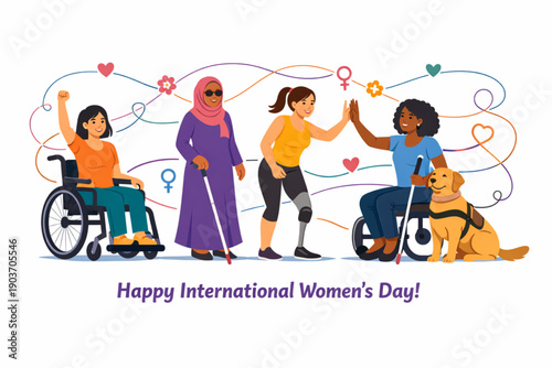 Diverse women celebrating International Women's Day with unity and empowerment