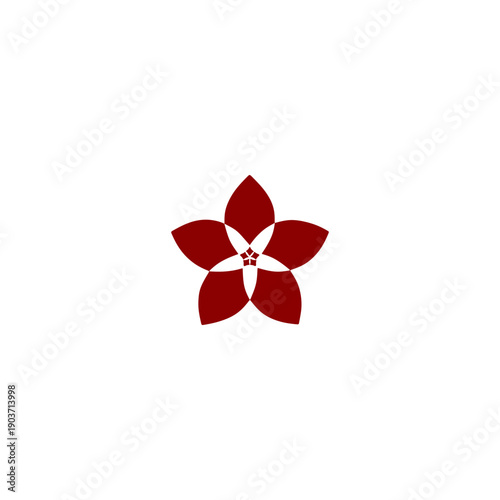 Five petal flower symbol