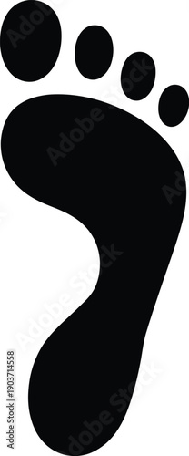 Black human footprint icon
