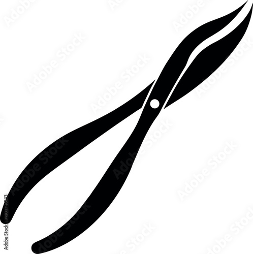 Bonsai pruning scissors silhouette gardening tool illustration