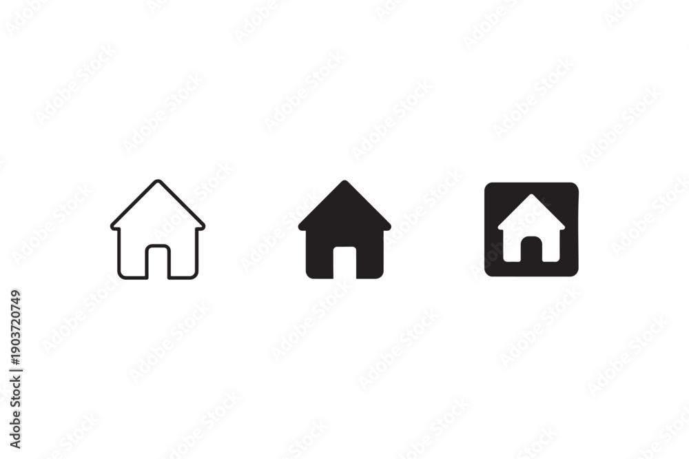 Fototapeta premium A professional set of 3D real estate icons featuring house and apartment building symbols with green roof designs for residential property business and architectural construction concepts
