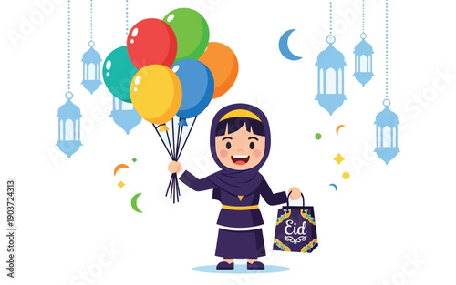 Celebrating eid with joy and colorful decorations around the world