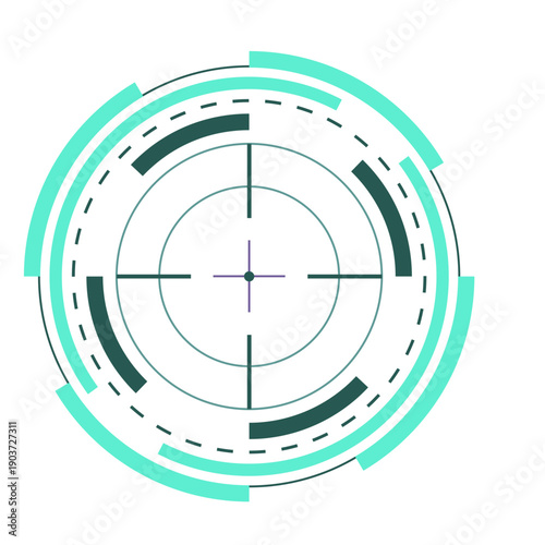 Fuuristic Sci Fi Circle Element