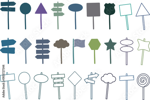 Black vector silhouettes of a set of gardening tools icons