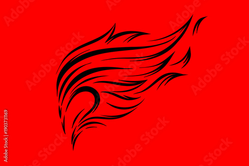 Outline Flame Set Hand Drawn Vector Image