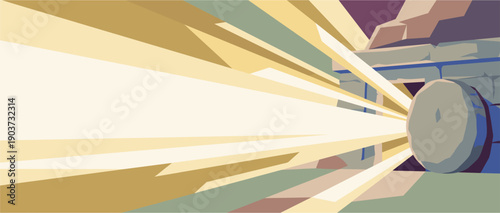 Empty tomb with intense light banner