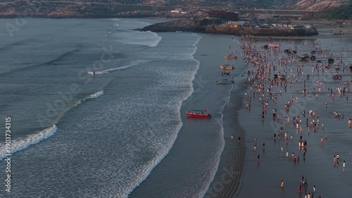 Aerial view of the beach